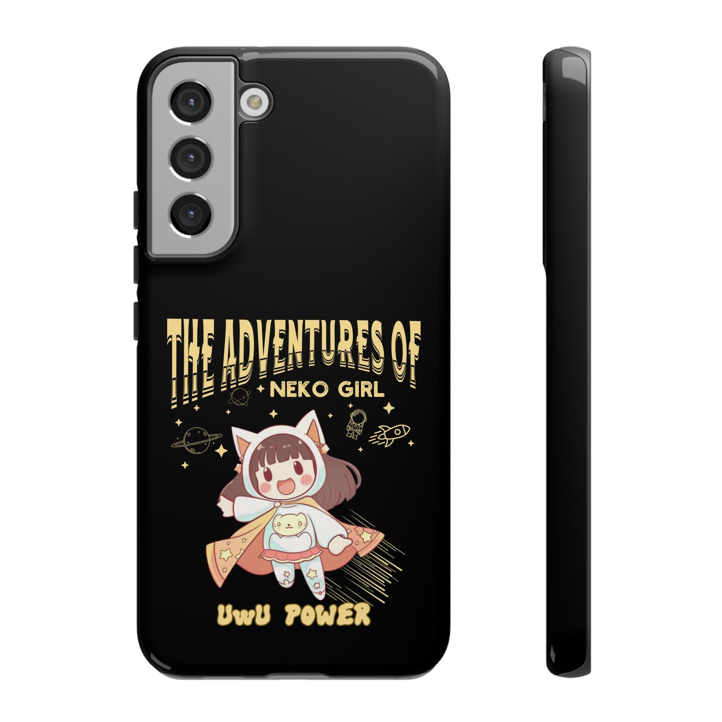 Cartoon Hero Anime Cat Meme Girl Phone Case, iPhone, Pixel, Samsung