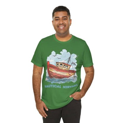 Aqua Blue Water Canal Boat T Shirt - US