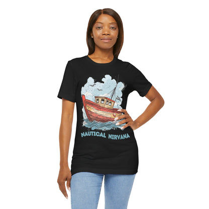 Aqua Blue Water Canal Boat T Shirt - US