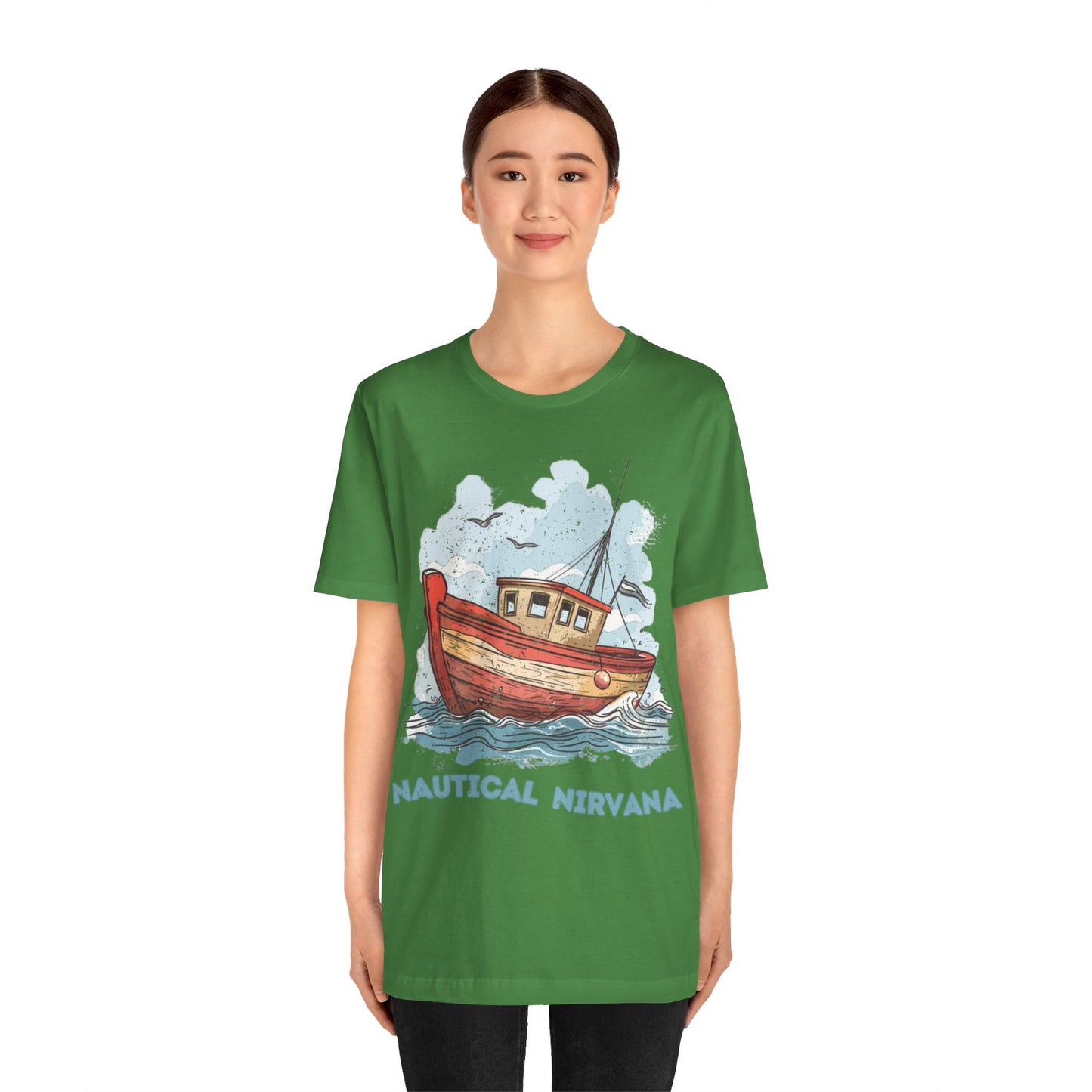 Aqua Blue Water Canal Boat T Shirt - US