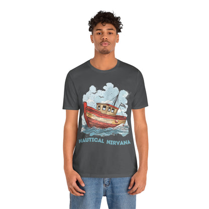 Aqua Blue Water Canal Boat T Shirt - US