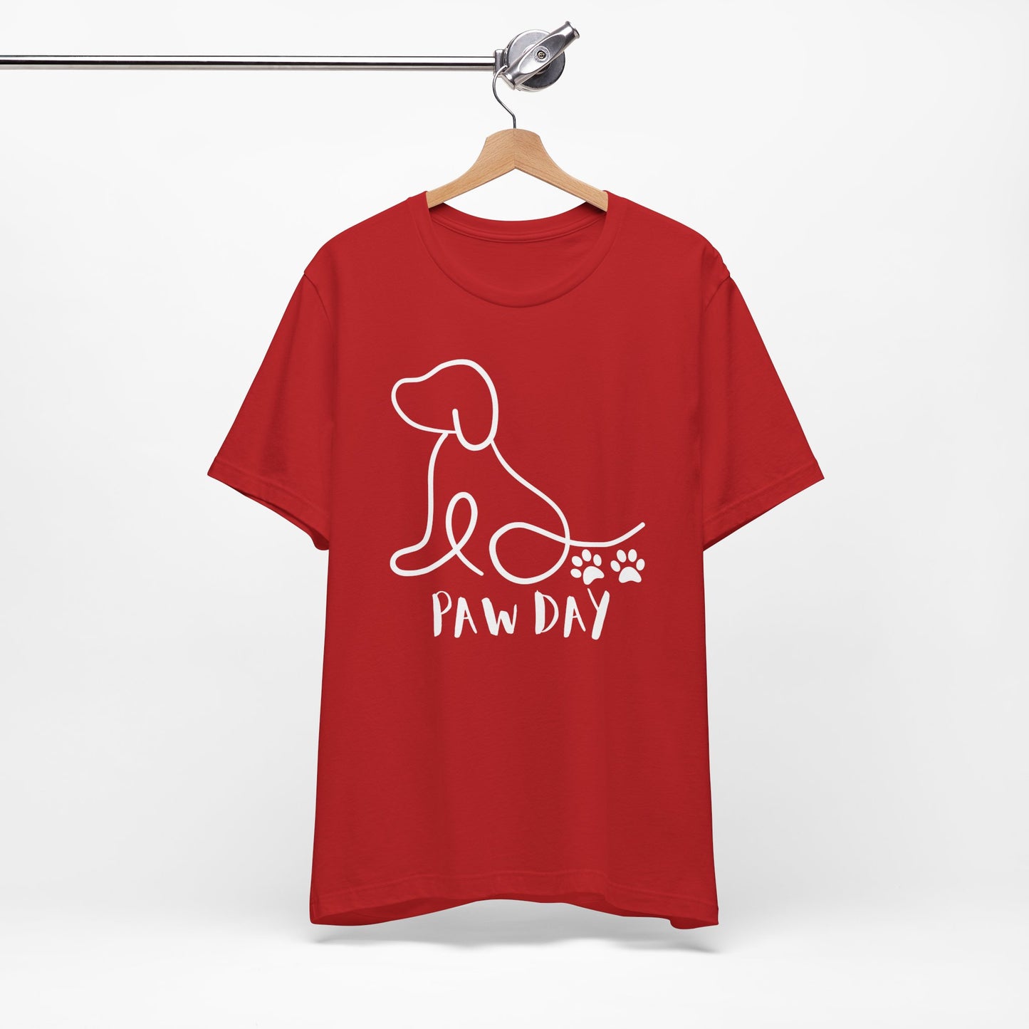 Cute Pet Dog White Print T Shirt - US