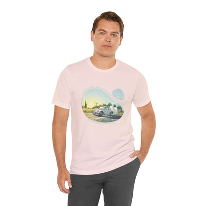 Cyan And White Volkswagen Beetle Cars T Shirt - UK