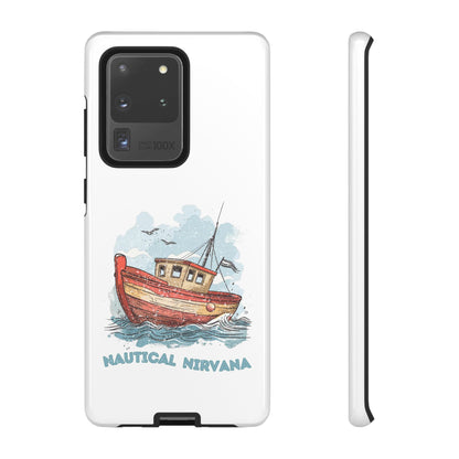 Aqua Blue Water Canal Boat White Phone Case iPhone Pixel Samsung