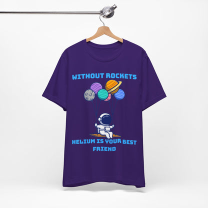 Funny Science Balloon Meme Astronaut Rocket T Shirt - UK