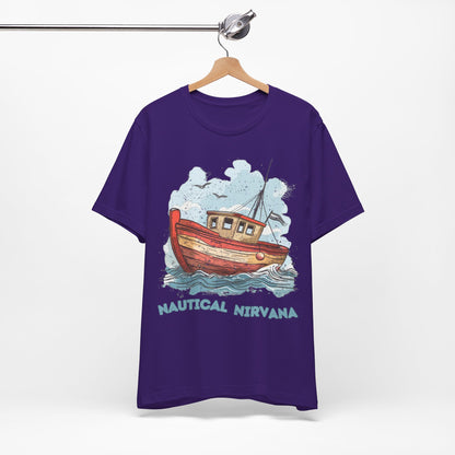 Aqua Blue Water Canal Boat T Shirt - UK