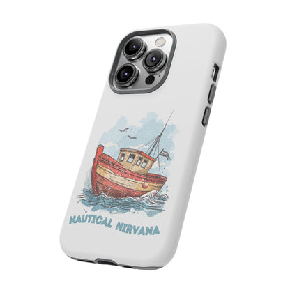 Aqua Blue Water Canal Boat White Phone Case iPhone Pixel Samsung