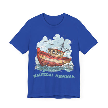 Aqua Blue Water Canal Boat T Shirt - UK