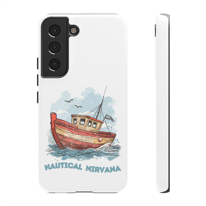 Aqua Blue Water Canal Boat White Phone Case iPhone Pixel Samsung