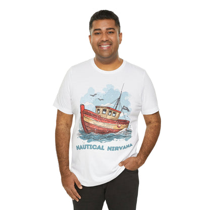 Aqua Blue Water Canal Boat T Shirt - UK