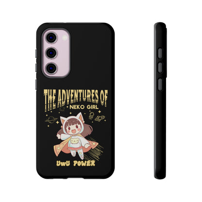 Cartoon Hero Anime Cat Meme Girl Phone Case, iPhone, Pixel, Samsung