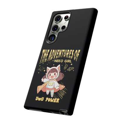 Cartoon Hero Anime Cat Meme Girl Phone Case, iPhone, Pixel, Samsung