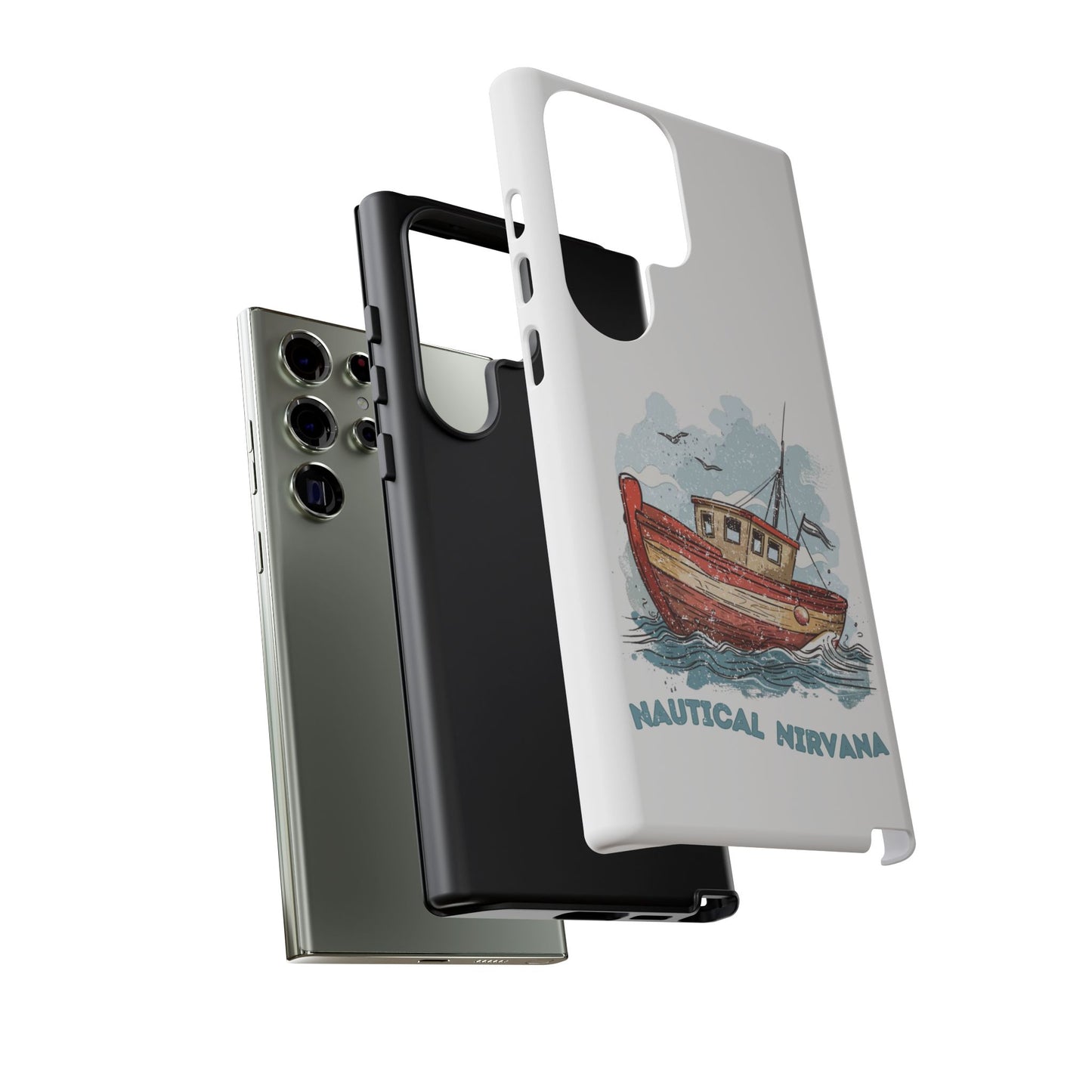 Aqua Blue Water Canal Boat White Phone Case iPhone Pixel Samsung