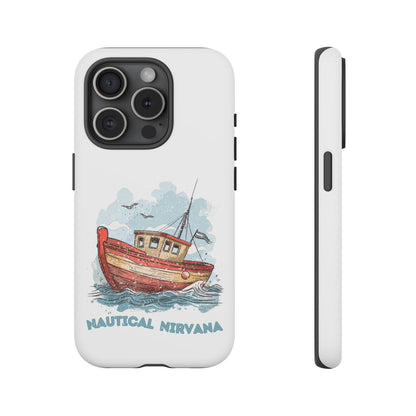 Aqua Blue Water Canal Boat White Phone Case iPhone Pixel Samsung