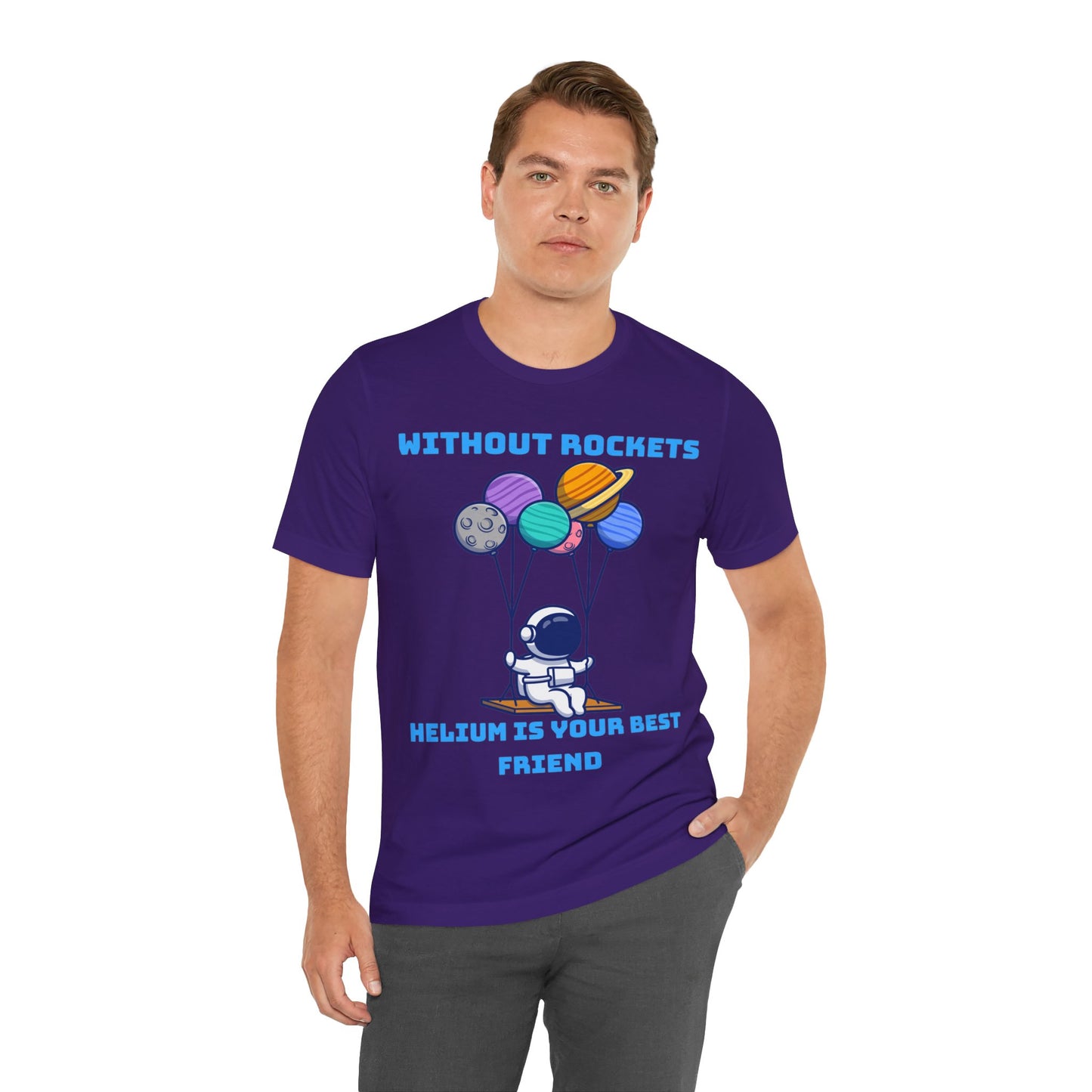 Funny Science Balloon Meme Astronaut Rocket T Shirt - UK