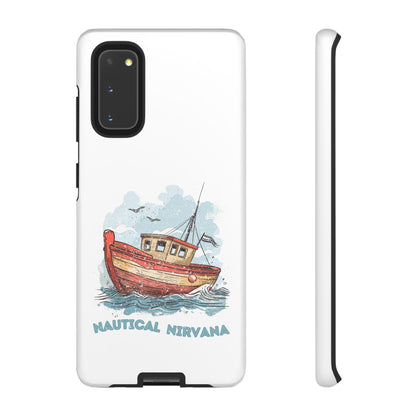 Aqua Blue Water Canal Boat White Phone Case iPhone Pixel Samsung