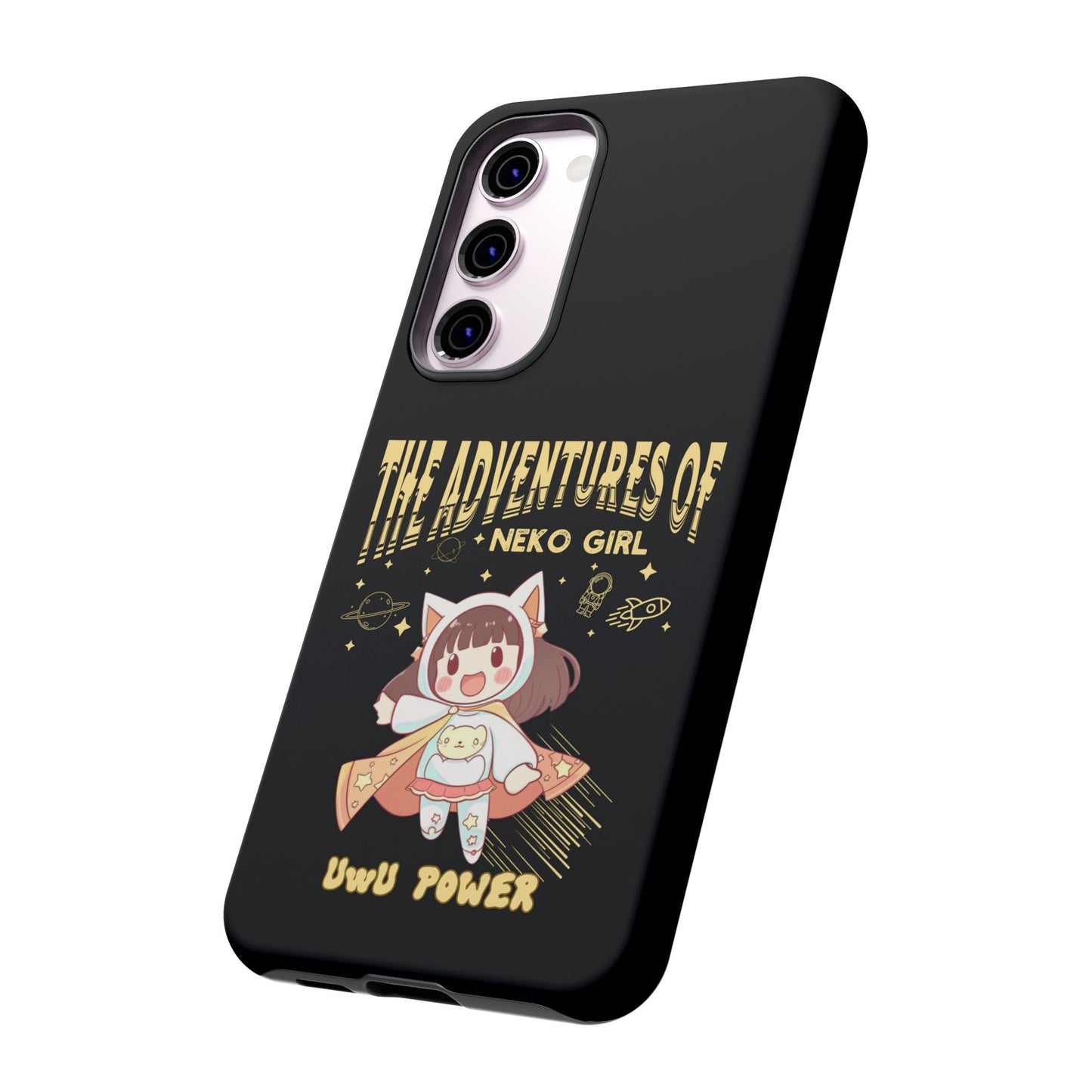 Cartoon Hero Anime Cat Meme Girl Phone Case, iPhone, Pixel, Samsung