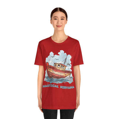 Aqua Blue Water Canal Boat T Shirt - US