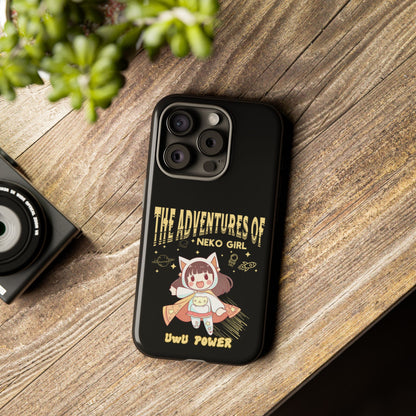 Cartoon Hero Anime Cat Meme Girl Phone Case, iPhone, Pixel, Samsung