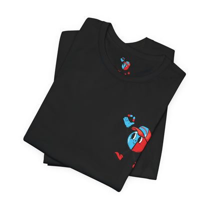 Retro Light Blue Circle Red Pill Tablet Medicine Dosage T Shirt - US