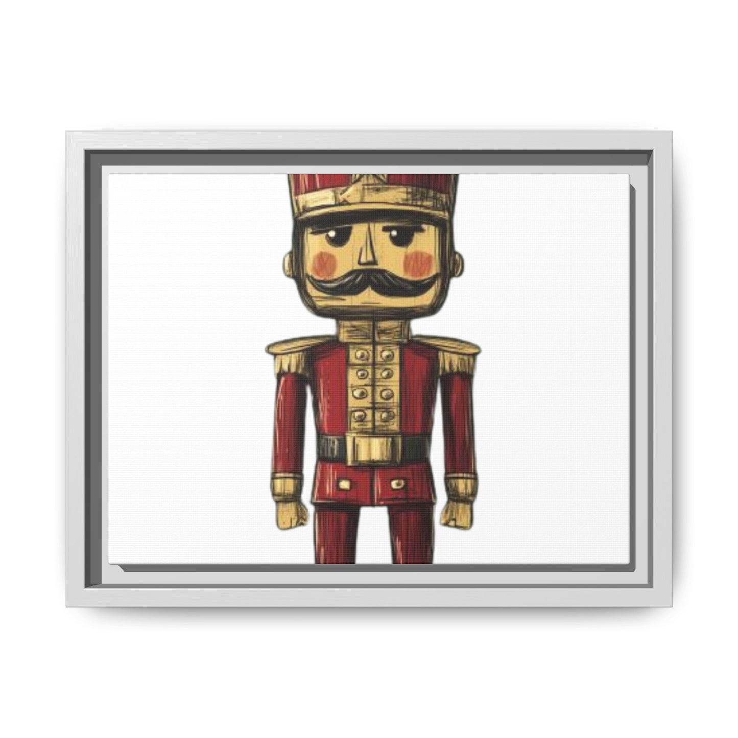 Military Army Toy Soldier Uniform Matte Canvas, Framed (Multi-color)