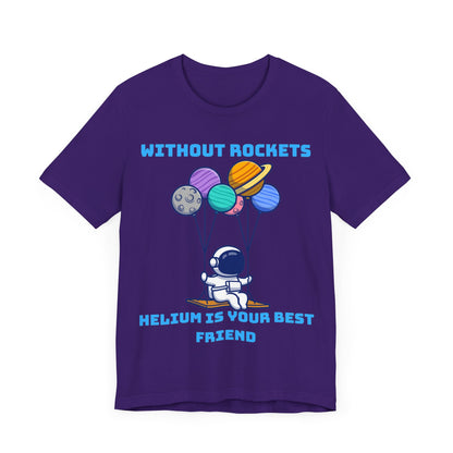 Funny Science Balloon Meme Astronaut Rocket T Shirt - UK