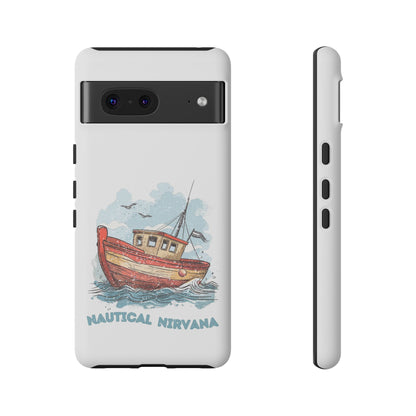 Aqua Blue Water Canal Boat White Phone Case iPhone Pixel Samsung