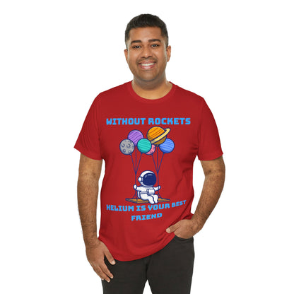 Funny Science Balloon Meme Astronaut Rocket T Shirt - UK