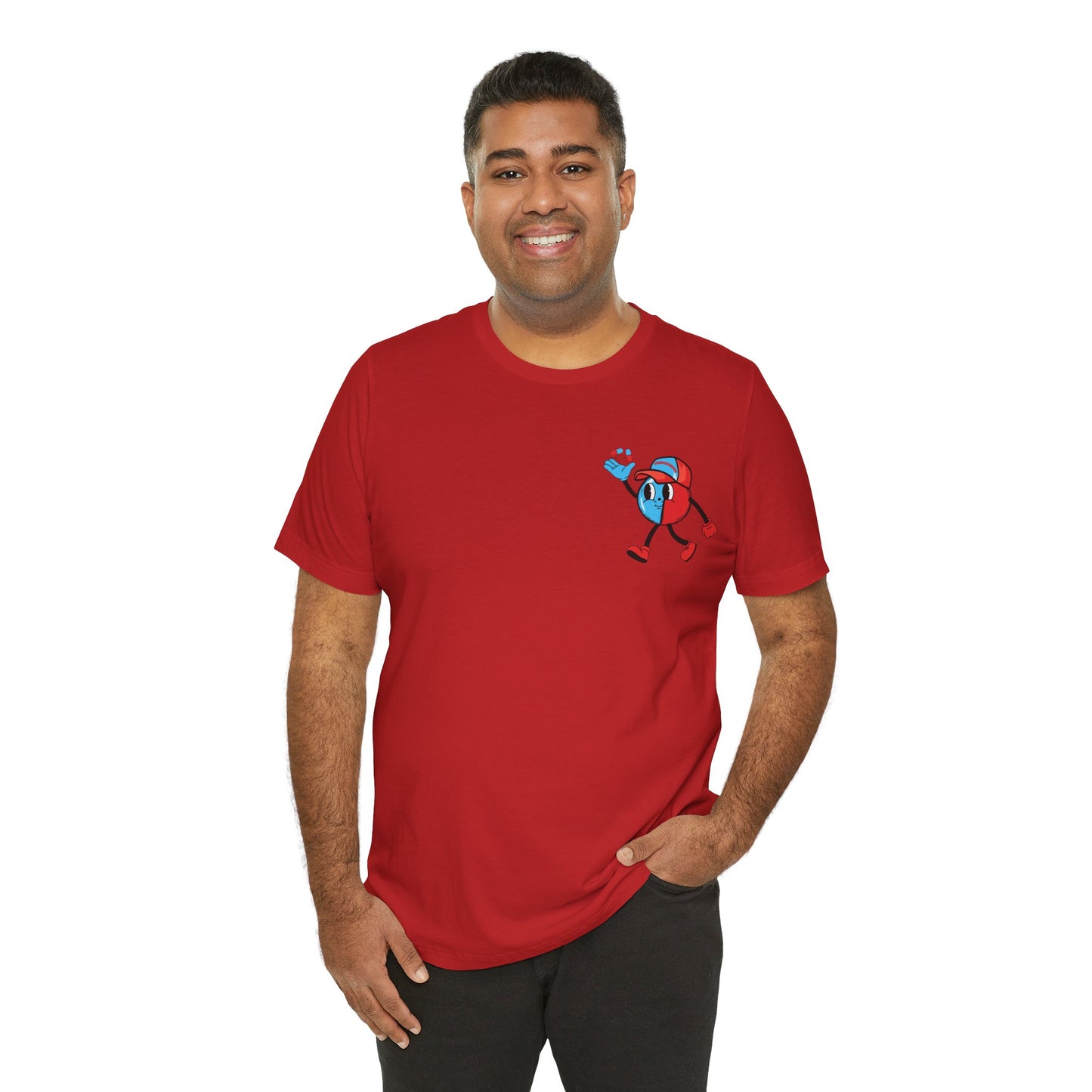 Retro Light Blue Circle Red Pill Tablet Medicine Dosage T Shirt - UK