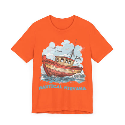 Aqua Blue Water Canal Boat T Shirt - US