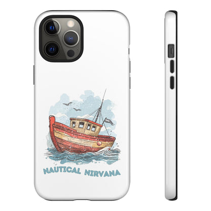 Aqua Blue Water Canal Boat White Phone Case iPhone Pixel Samsung