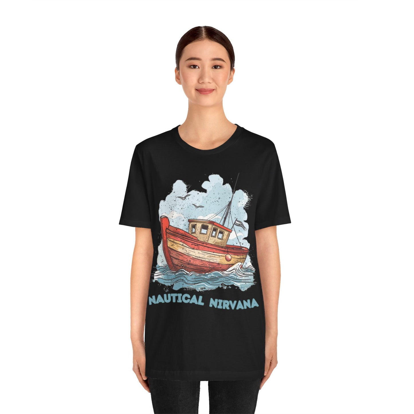 Aqua Blue Water Canal Boat T Shirt - US