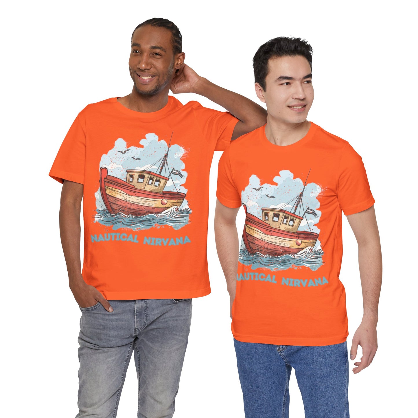 Aqua Blue Water Canal Boat T Shirt - US