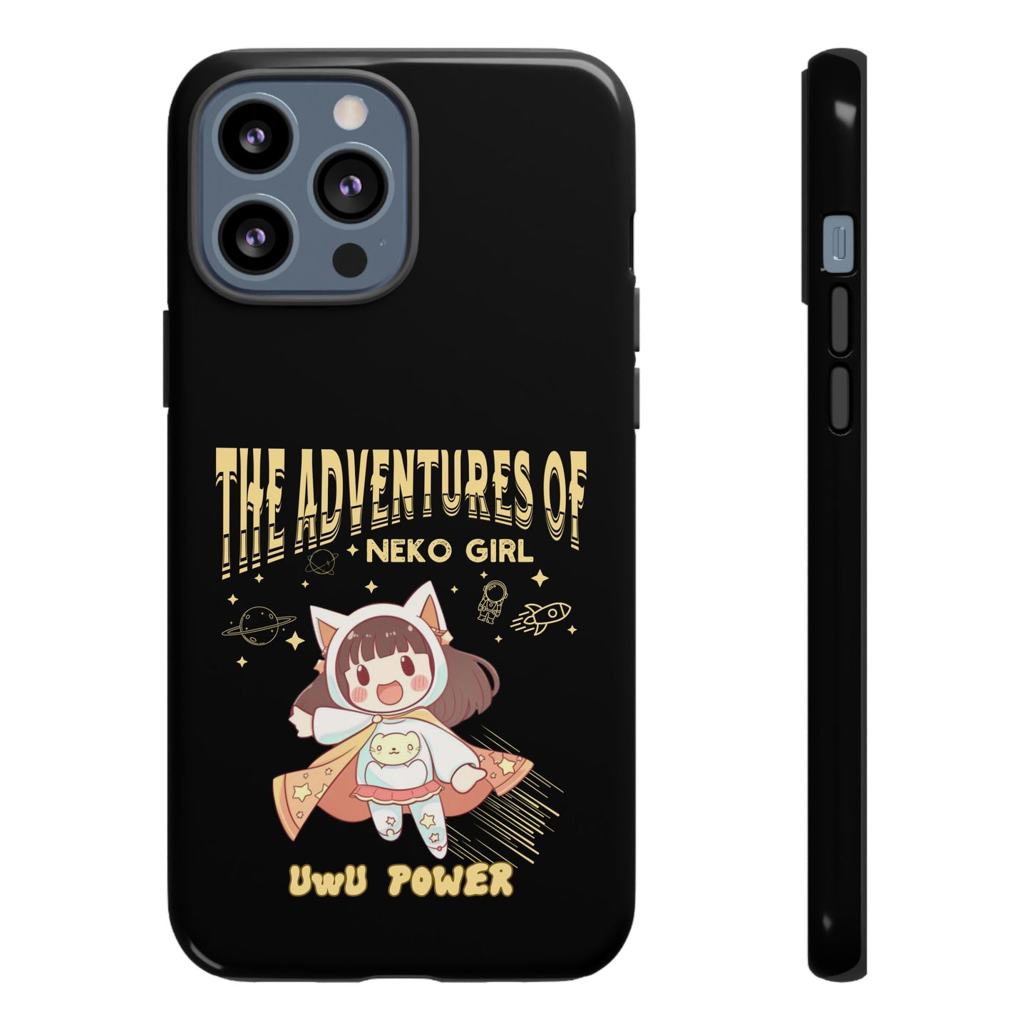 Cartoon Hero Anime Cat Meme Girl Phone Case, iPhone, Pixel, Samsung