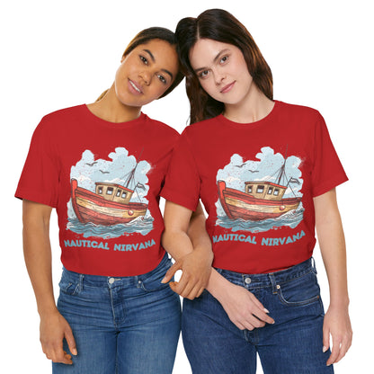 Aqua Blue Water Canal Boat T Shirt - US