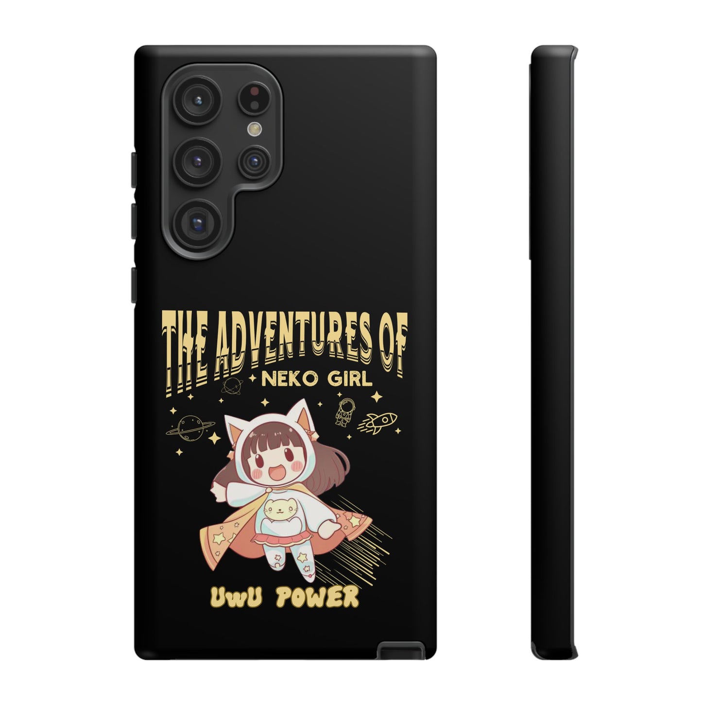 Cartoon Hero Anime Cat Meme Girl Phone Case, iPhone, Pixel, Samsung