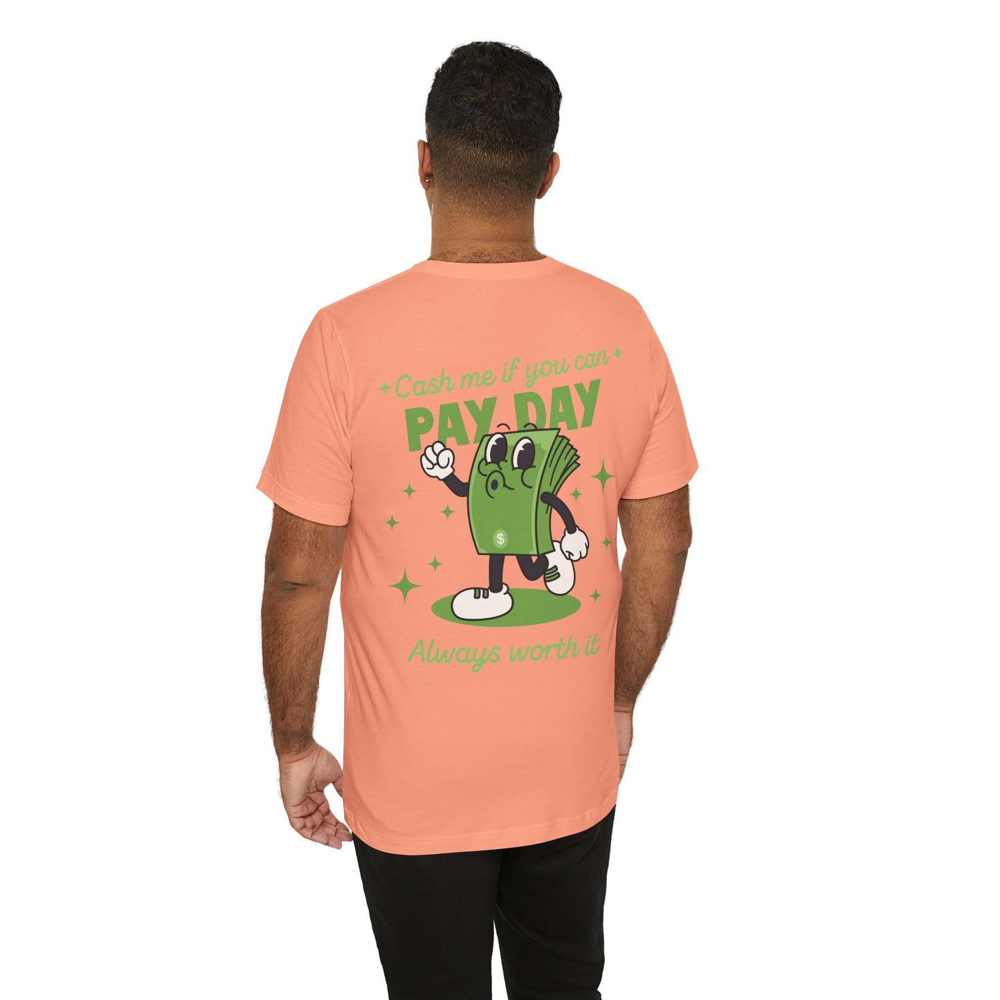 Retro Salary Finance Pay Day Today Funny Cartoon Character T Shirt - UK