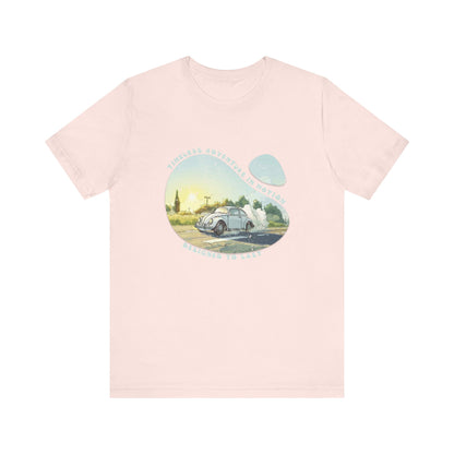 Cyan And White Volkswagen Beetle Cars T Shirt - UK