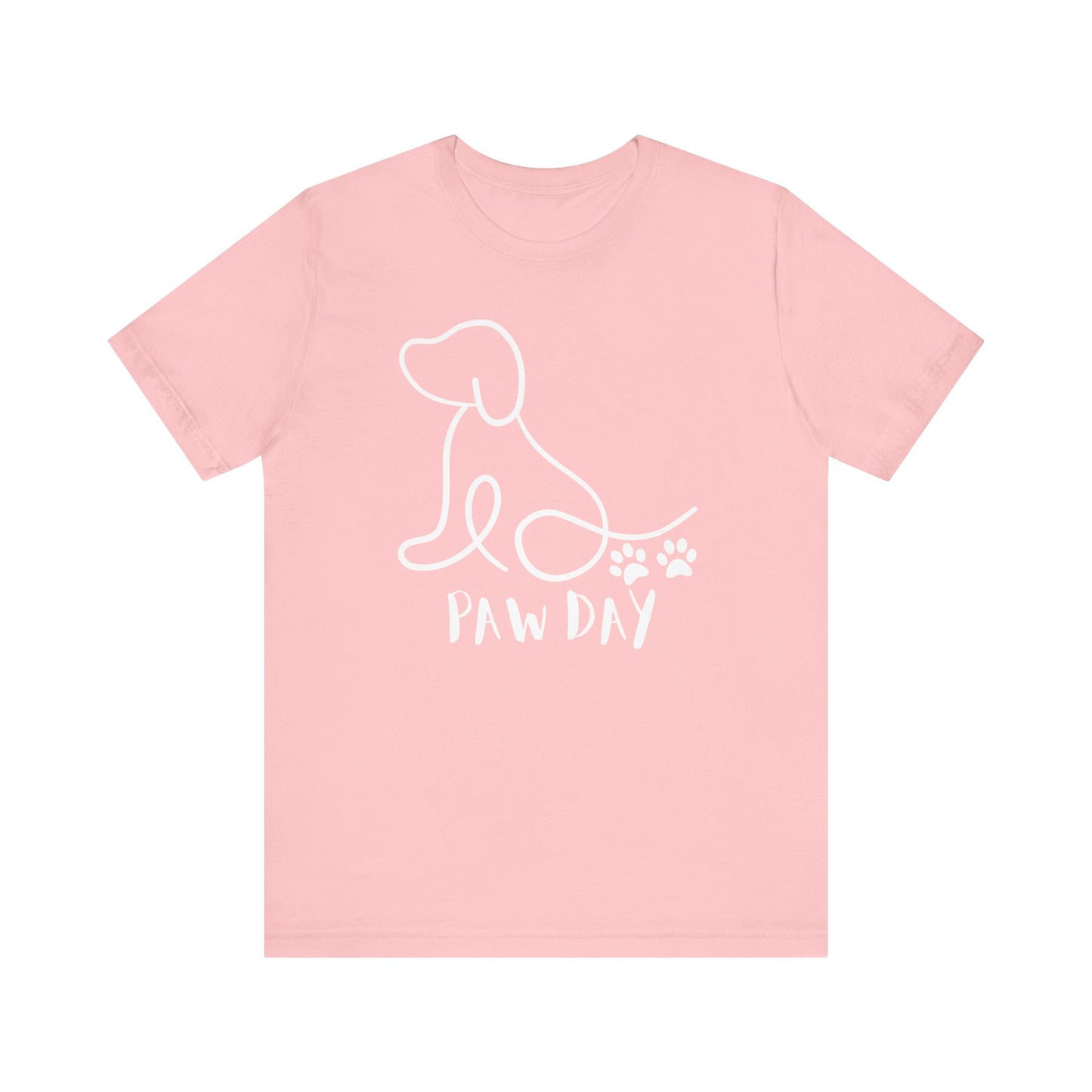 Cute Pet Dog White Print T Shirt - US