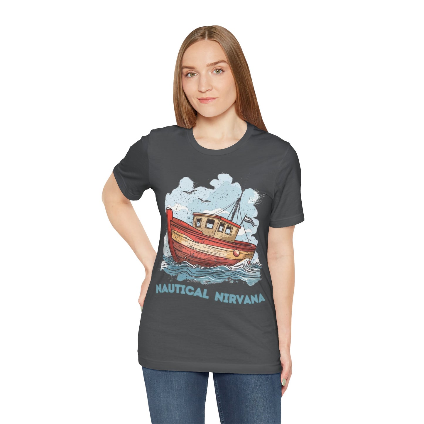 Aqua Blue Water Canal Boat T Shirt - US