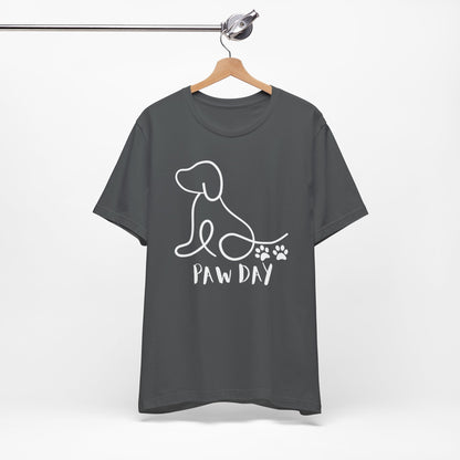 Cute Pet Dog White Print T Shirt - UK