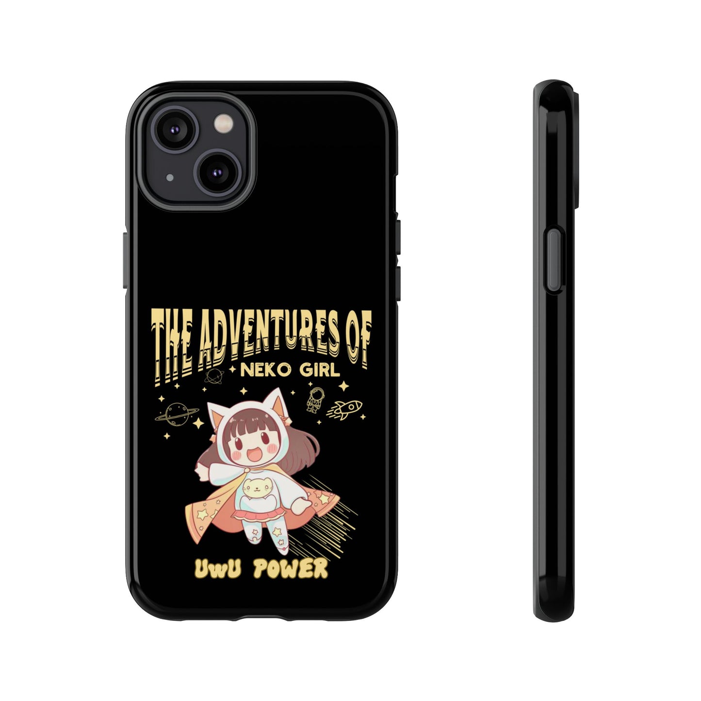 Cartoon Hero Anime Cat Meme Girl Phone Case, iPhone, Pixel, Samsung