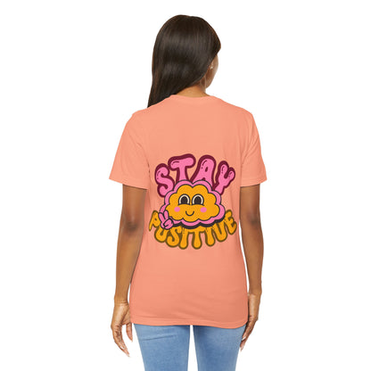 Stay Positive Motivational Quote About Life Retro T Shirt - UK