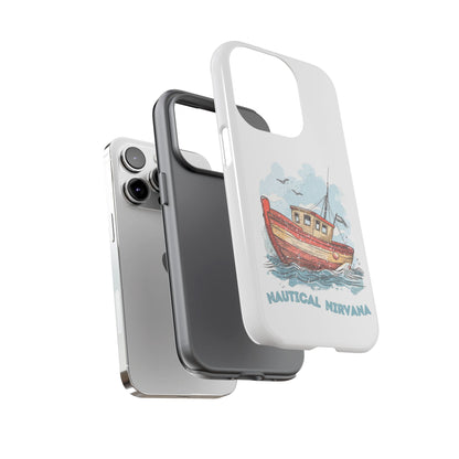 Aqua Blue Water Canal Boat White Phone Case iPhone Pixel Samsung