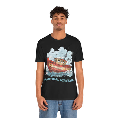 Aqua Blue Water Canal Boat T Shirt - US