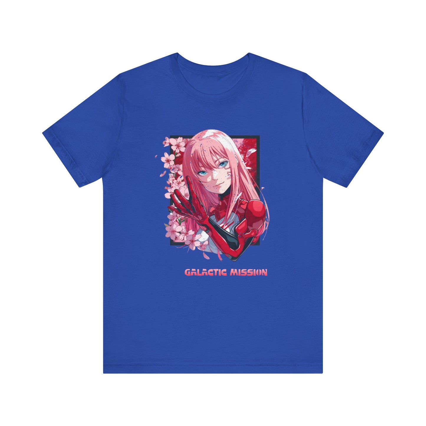 Cute Anime Pink Haired Woman Red Space Gloves T Shirt - US