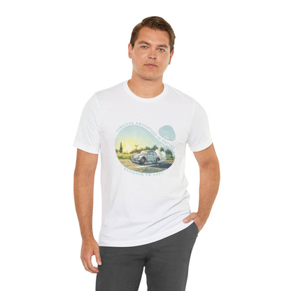 Cyan And White Volkswagen Beetle Cars T Shirt - UK