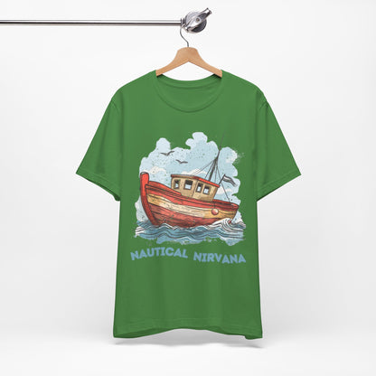 Aqua Blue Water Canal Boat T Shirt - UK