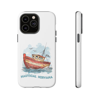 Aqua Blue Water Canal Boat White Phone Case iPhone Pixel Samsung