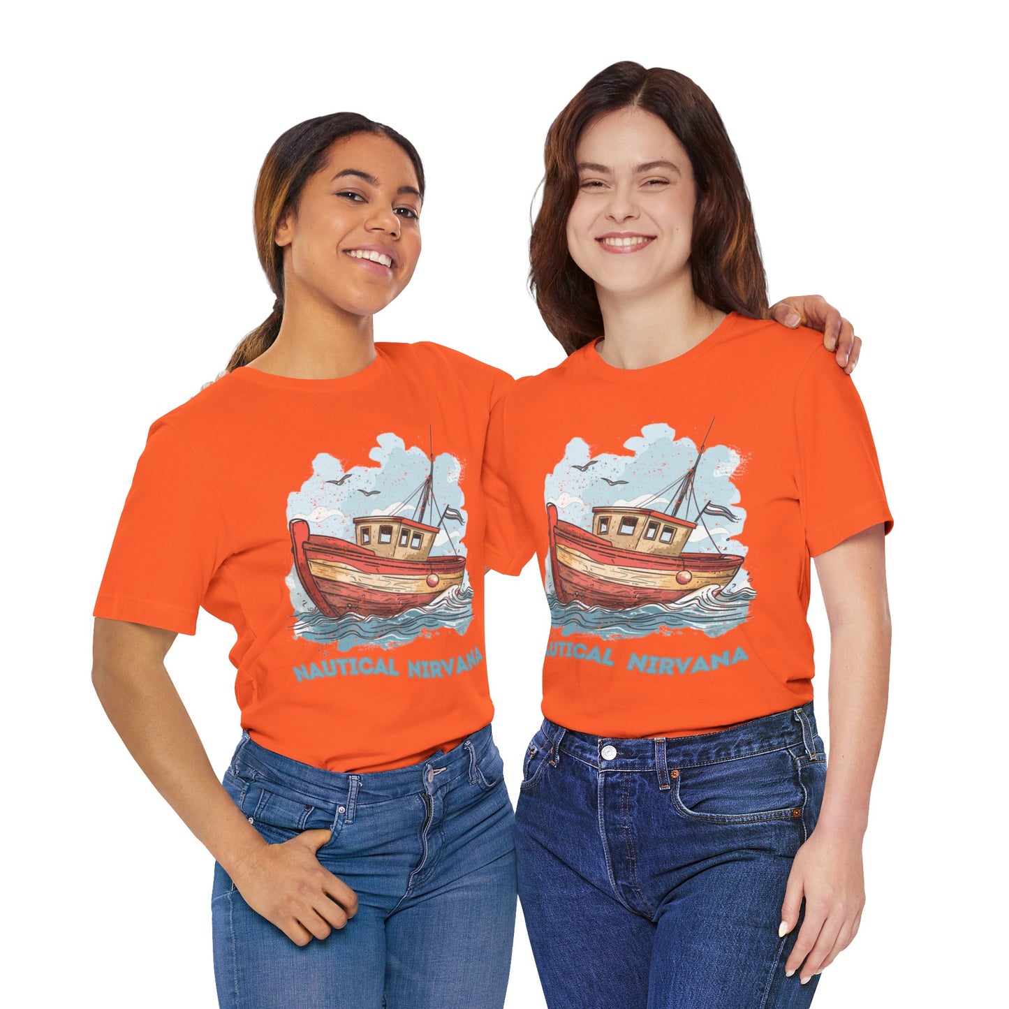 Aqua Blue Water Canal Boat T Shirt - US